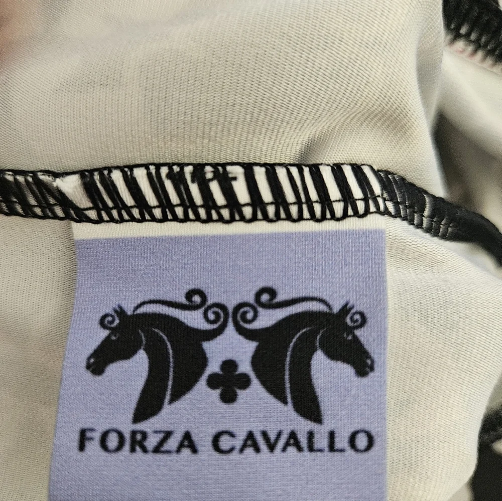 Forza Cavallo Kids Eco-Poly Leggings Monochrome‎ Equestrian Print Size 6/8